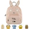 upstitch studio Trixie - Zaino per bambini con nome ricamato personalizzato, coniglio, Sac à dos SMALL