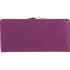 DUDU Portafoglio Donna Grande Vera Pelle con Protezione RFID, Porta Carte di Credito con Portamonete Borsellino Clic Clac, Portafogli Porta Banconote Colorato Fucsia