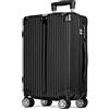 POSH Valigia da viaggio 77x50x30 cm - Trolley grande leggera da 4 kg in ABS - Capacità da 100 L con doppie ruote silenziose a 360° - Bagaglio stabile con lucchetto a combinazione