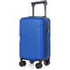 SUITLINE Clix-Lite - Valigia piccola da sottosedile 40x20x25 cm, Bagaglio a mano ruote staccabili, Altezza totale 47 cm, Mini Trolley rigido da Viaggio Aereo, Cabin bag max 20L, Blu