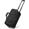 REDOLZ borsone da viaggio con ruote S 51 cm | trolley morbido 39 L leggero per uomo e donna | Duffle Essentials