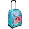 PRESTIGE & DELUXE Zaino Trolley Seven La Sirenetta, 2 Scomparti Con Cerniera, Spallacci Imbottiti, Per Bambina, Scuole Elementari e Medie + Omaggio portachiave pailettes e 7 penne multicolore