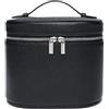 Generic Borsa da viaggio portatile in pelle, borsa cosmetica rimovibile con scomparto for il lavaggio separato, unisex(Black)