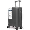 4FLY Trolley Da Viaggio Rigido Leggero L - Grande 65 cm (60L), Valigia Trolley Con Serratura TSA, 4 Ruote Doppie Spinner E Manico Telescopico In Alluminio, Bagaglio Da Stiva, Bagaglio Da Viaggio