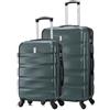 CELIMS - Set Valigie Verde Scuro | Valigie Bagaglio a Mano + Valigia Grande | Trolley Bagaglio a Mano 55x40x20 cm + Trolley Grande | Valigia Cabina + Valigia XL 23 kg