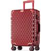 POSH Valigia M - Trolley in Policarbonato con Telaio in Alluminio e 2 Lucchetti TSA - Ruote Doppie 360° Silenziose - Bagaglio a Mano 60x40x25 cm, 45 L - Custodia Protettiva Inclusa