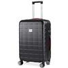 Monzana® Valigia Bagaglio a Mano Trolley con Chiusura TSA Ruote Gemellate Manico Telescopico Misura L Valigia Nera