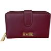 M*BRC MBRC PORTAFOGLI DONNA Medio A VENTAGLIO CON SCOMPARTI 18 CARD Vera Pelle G626 (Bordo')