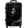 NoBoringSuitcases.com® Valigia Rigida 67 cm 72L - Trolley Leggera 20 kg da Stiva con Ruote - Nero e Bianco