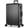 Travelhouse Valigia da viaggio in alluminio, con manico telescopico, TSA, 4 ruote, Nero , Großer Koffer XL, valigetta