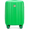 WITTCHEN ULTIMO Line | 55x39x20 cm | Bagaglio a mano Valigia piccola da cabina | Bagaglio leggero Chiusura in policarbonato Lucchetto TSA Manico telescopico 4 ruote girevoli | Maniglia | Verde