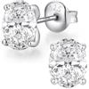Miaofu Orecchini Uomo Diamante Donna Argento 925 Diamante Brillanti Grande Zirconi Brillanti Orecchino Uomo E772-5