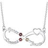 Bandmax Collana con Nome Personalizzabile con Birthstone, 3 Nomi in Acciaio, 40+5 cm Argento Collane Lunghe Donna Gioielli, Regalo per Fidanzata Amici Mamma Compleanno