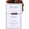 oasymala Bracciale Regolabile con Pietra del Compleanno per Donna - Granato, Ametista e Altro, Gioiello in Pietra Naturale Fai da Te per Regali Mensili (Gennaio - Granato)