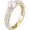 Morellato Anello Donna in Argento 925% riciclato, Collezione PERLA, Zirconi, Idee Regalo Fidanzata
