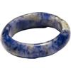 oasymala Anello di pietra di agata naturale con cristallo curativo, accessorio per meditazione per uomo o donna (Sodalite)