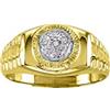 Rylos Uomo Diamond designer Lucky Pinky anello, in argento placcato oro giallo, Argento placcato oro giallo, 22, cod. SL-MR2813DY-10-FBA2