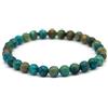Miracles Minéraux Bracciale con perle rotonde da 6 mm, pietra naturale, artigianato francese, più di 60 scelte, Pietra naturale/gemma circonferenza polso 17-18 cm (estensibile). Dimensioni perle: 6 mm