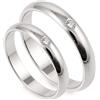 Gold Gala Coppia Fedine in Argento 925 Rodiato con Zircone