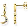 Thomas Sabo Orecchini argento sterling zirconia cubica Donna, Oro, 1,8 cm H2204 959 7, Oro