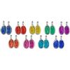 SERAL Set di 9 medaglie della Vergine Miracolosa, in alluminio, forma ovale e smalto colore. Prodotto interamente a Lourdes. 100% Made in Lourdes