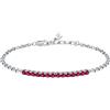 Morellato Bracciale Uomo in Argento 925‰, Zirconi Rubino, Collezione Tennis - SATT19