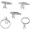 Cavaliere Gioielli Anello con Iniziale Pendete Argento 925 Lettera Regolabile Made in Italy Donna Ragazza (Lettera A)