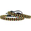 BDM Bracciale Reggae Intrecciato da Uomo o da Donna in Rosso, Giallo, Verde e Nero con Chiusura Regolabile in Pelle Marrone, è Unisex.