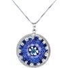 LE GEMME DI VENEZIA Collana per Donna Con Pendente Murrina Milefiori Venezia In Vetro Originale Di Murano E Argento 925 (COLORE 11)