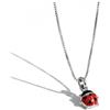 Damiano Argenti Collana con Ciondolo Coccinella Portafortuna in Argento Sterling 925 Smaltato a Mano