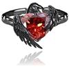 MASW Anello con personalità gotica, stile hip hop, punk, accessorio alla moda da donna, Regolabile, Ottone, Non pietra preziosa