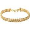etrusca GIOIELLI Bracciale Donna Multi-filo placcato Oro 18k - Bracciale Dorato Catena Corda - Gioielli Made in Italy - Braccialetto Idea Regalo Compleanni, Anniversari, Festa Donna, Festa Mamma
