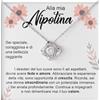 Bramart Collana Donna Nipote da Nonna, Nonno Idea regalo per lei Finitura in Argento, Oro Gioiello Compleanno o Natale Idee Regali Ciondolo - Cofanetto con DEDICA incluso (A mia Nipote)