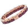 Woodstar (PINK FOX Bracciale in Legno e Acciaio da Donna, Gioielli Moda Femminile, Braccialetto Regolabile Oro Rosa B20-007