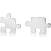 Tuscany Silver Orecchini a perno a forma di puzzle da 6 x 8 mm in argento sterling per donna