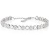 Amen Bracciale in Argento 925, della Collezione San Valentino 2024, con zirconi Bianchi, Colore rodio Lungh. 16 + 3 cm Spessore 5 mm