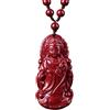 JgYiAngBq Ciondolo Feng Shui, Collana ricchezza Feng Shui Cinabro naturale Guanyin Ciondolo Buddha Buona fortuna for uomini Donne Ciondolo ricchezza Spiriti maligni Talismano for la prosperità Denaro Collana co