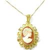 Filu & Trama FILIGRANA SARDA collana cammeo ARGENTO GIOIELLO RAGAZZA DONNA grande costume sardo (Dorato)