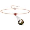 Auinniuz Braccialetto personalizzato in argento sterling con proiezione di foto - Bracciale con immagini colorate all'interno - Regalo a sorpresa per lei A-Oro Rosa
