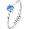 S'Agapõ Anello Donna, Anello Regolabile in Acciaio e Zirconi | Collezione Dazzly - SDZ34