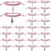 WANDIC 24 braccialetti da ballo, rosa, ballerina, bomboniere, danza, recital, regolabile, in corda intrecciata, per matrimoni, addio al nubilato, balletto, amici, compagni