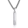 INBLUE Collana con Barra Personalizzata, Pendente Rettangolare in Acciaio Inossidabile con Incisione Personalizzata Placcato Oro 18 Carati, Regalo di Fascino per Damigelle d'Onore (Stile 4 & Argento)