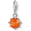 Thomas Sabo Donna Argento Bead Charm 1793 625 10, Ciondolo con pietra portafortuna di colore arancione per i nati in gennaio