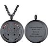 PROSTEEL Collana Personalizzata Nodo Celtico Nero Acciaio Inossidabile