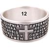 Gioielli Aurum Anello uomo in argento 925‰ Padre Nostro Preghiera latino da donna o unisex (12)