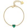 S'Agapõ Bracciale Donna in Acciaio e Zirconi con Simbolo Cuore | Collezione Dazzly - SDZ73