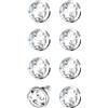 Luxe Modz G23 Kit Piercings Gioielli Micro Dermal Top 4mm CZ Opale Sintetico Base 2mm Rise Skin Piercing 14G Zirconia Cubica
