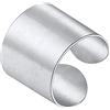 Suplight Anello Uomo Acciaio Aperto 5mm Anello Acciaio Uomo a Fascia Semplice Anello Uomo Regolabile Anello Uomo Acciaio Inossidabile Anello Aperto