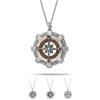 inSCINTILLE Collana Rosa dei Venti Uomo in Acciaio Inossidabile con Ciondolo Nautico e Zirconia Cubica (Oro Rosa)