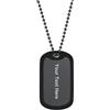 PROSTEEL Collana Uomo, Collana Militare Personalizzata, Piastrine Dog Tag, Incisione Laser, Catena Palla 55+5 CM, Ciondolo Targhetta dell'Esercito, Militare ID Targhetta(con Confezione)